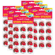 Sweet Stuff/Chocolate Cherry scent Retro Scratch 'n Sniff Stinky Stickers®, 24 Per Pack, 6 Packs