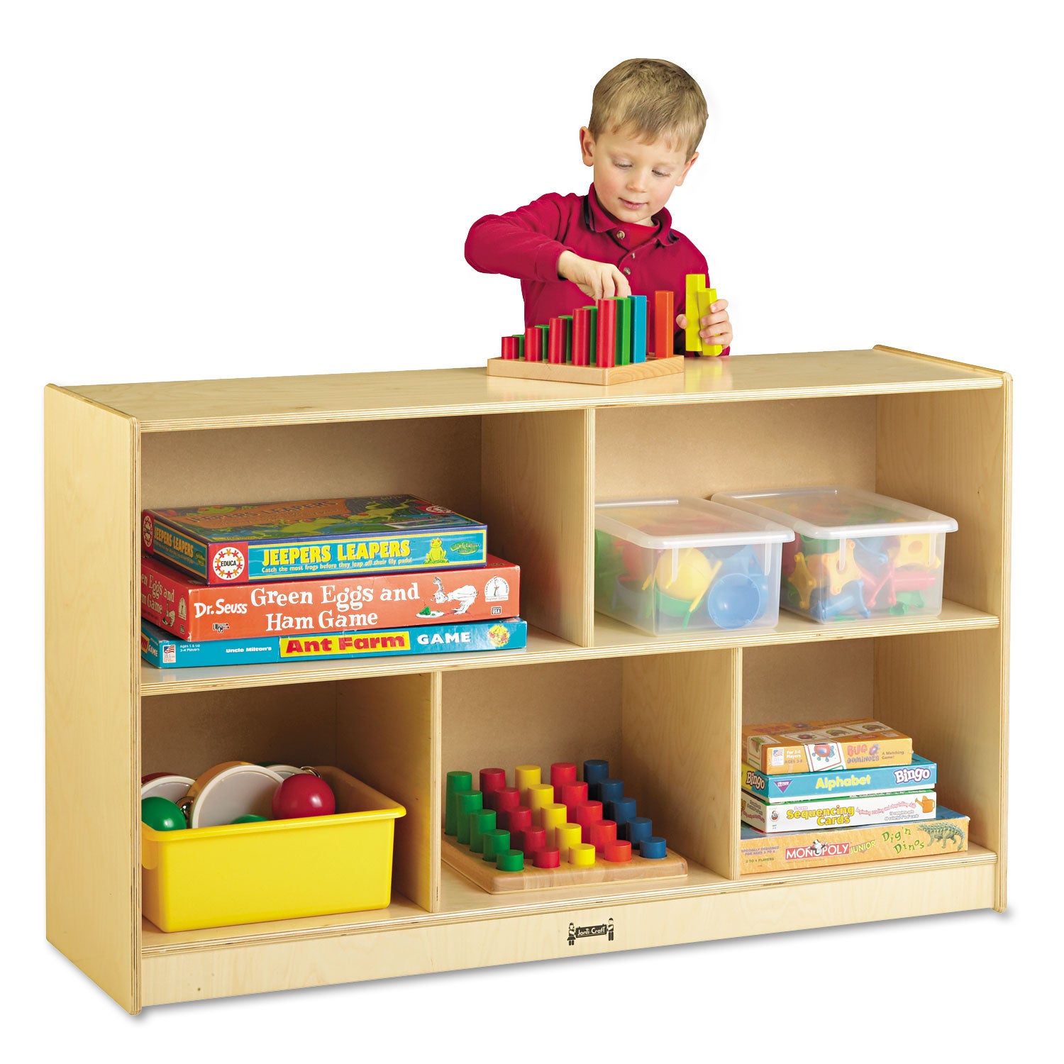 340 - 5 Compartment(s) - 29.50" Height x 48" Width x 15" Depth - Sturdy - Laminate - Wood Grain - Baltic Birch Plywood - 1 Each