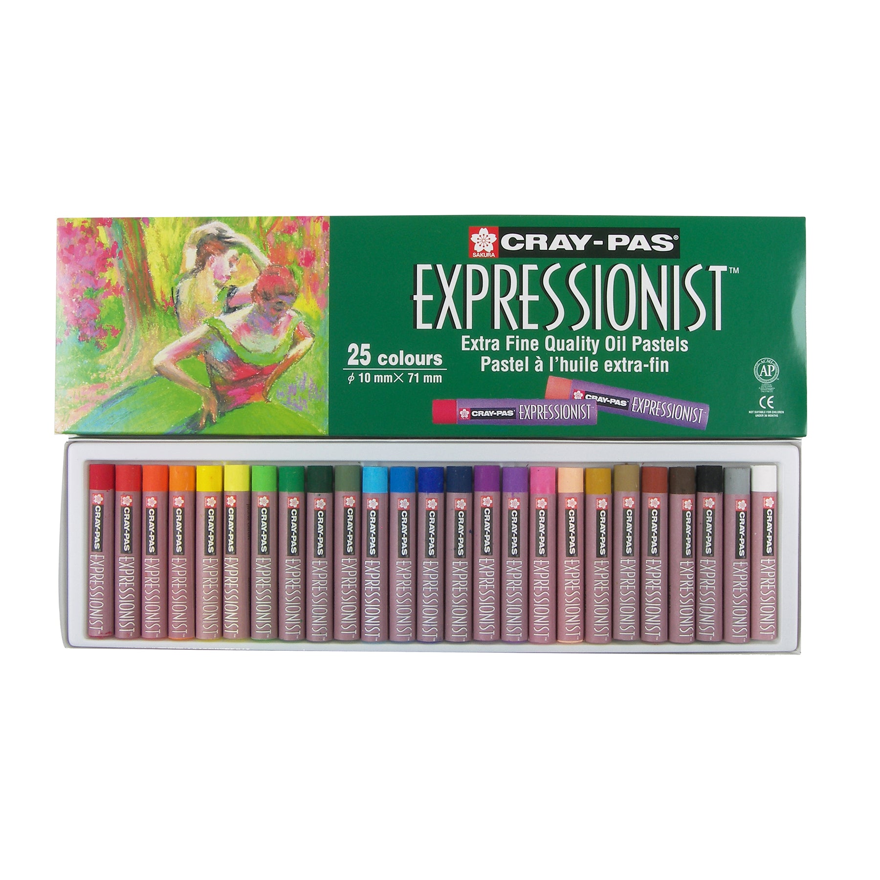 Cray-Pas Expressionist Oil Pastels, Assorted Colors, 25-Piece Set