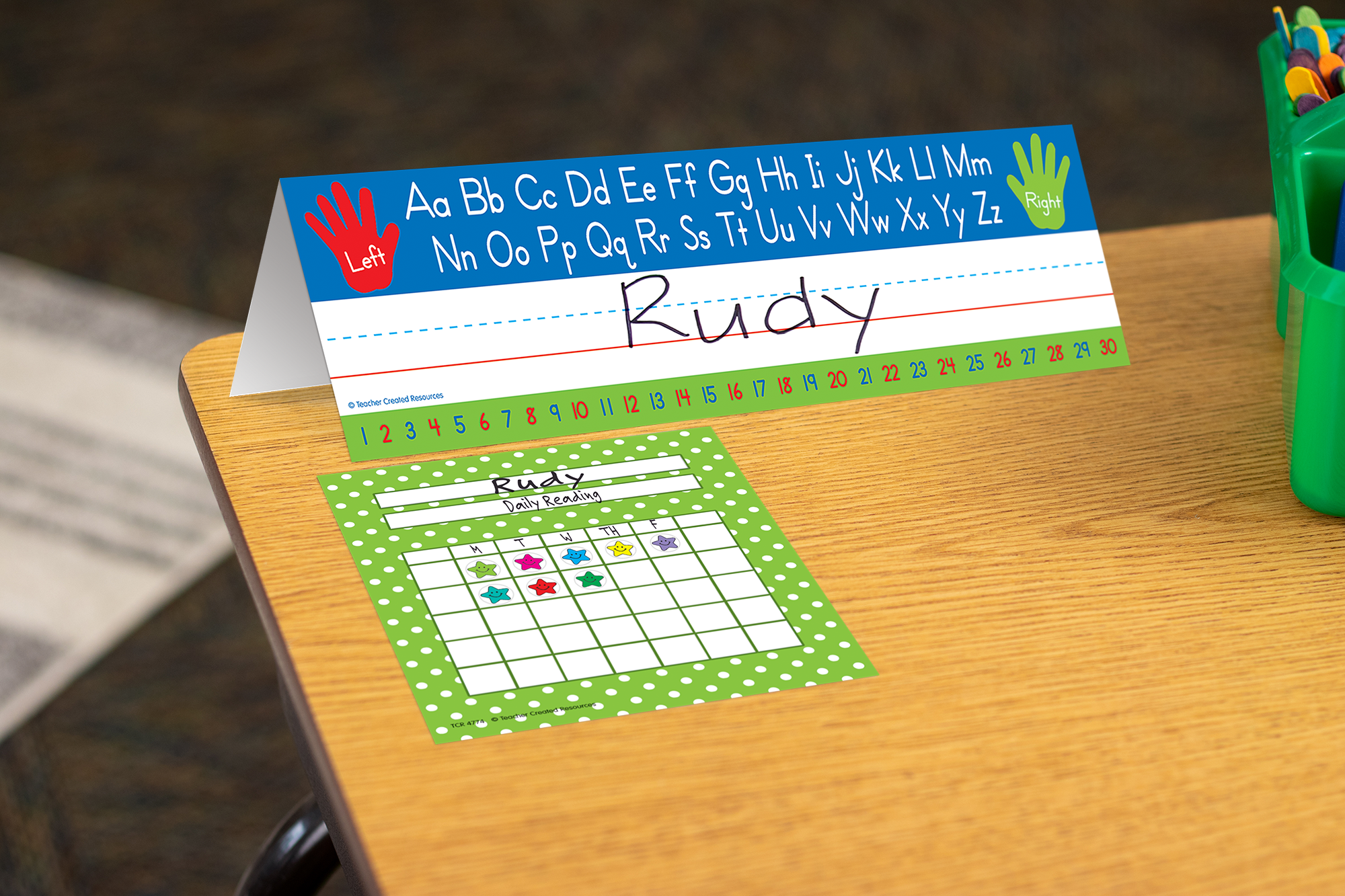 Left/Right Alphabet Tented Name Plates