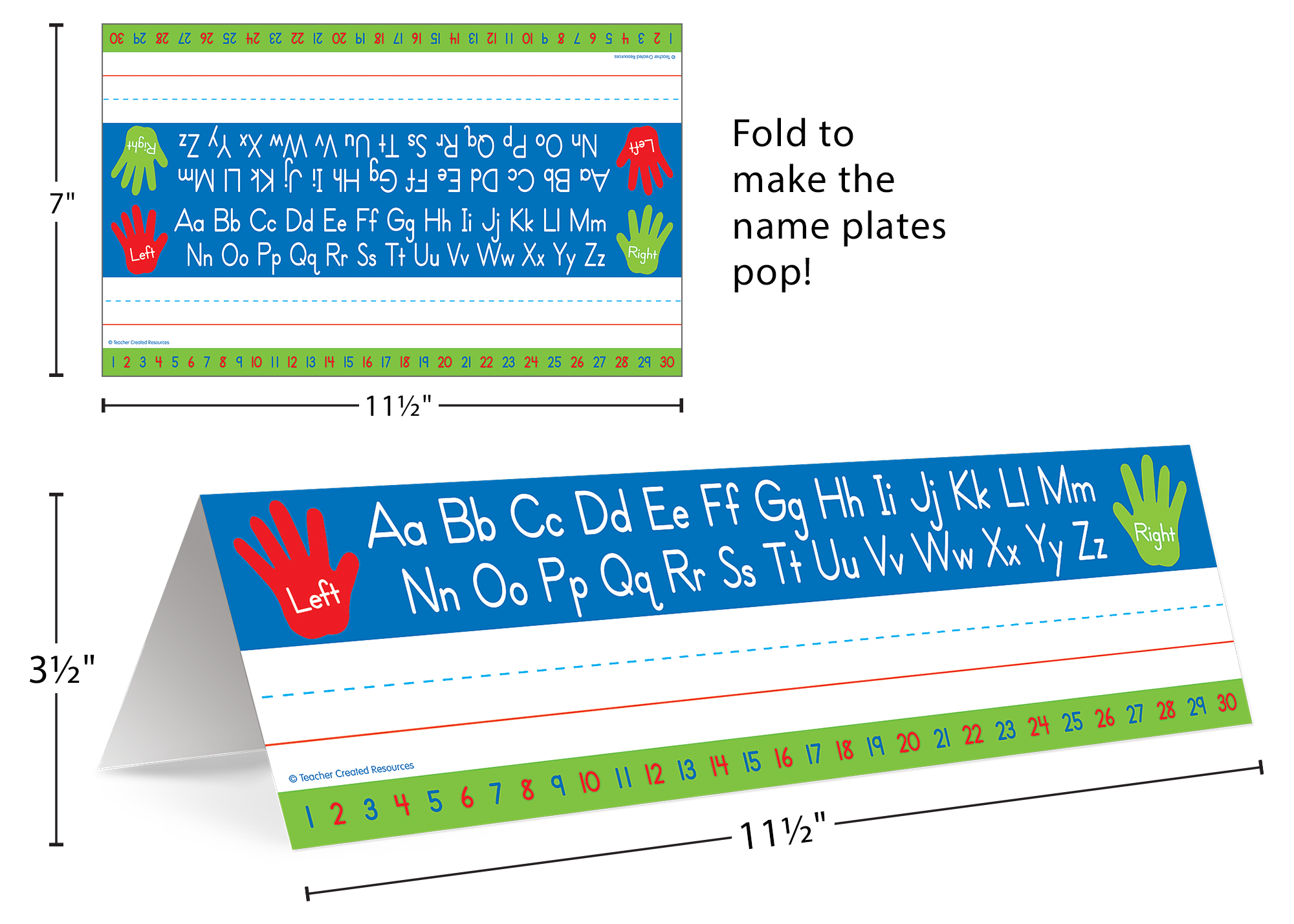 Left/Right Alphabet Tented Name Plates