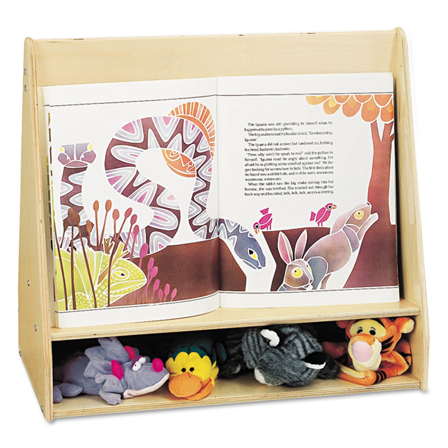 4 Shelf(ves) - 27.50" Height x 30" Width x 16.50" Depth - Rounded Edge, Kick Plate, Durable, Wipeable, Wear Resistant, Tear Resistant - Birch - 1 Each