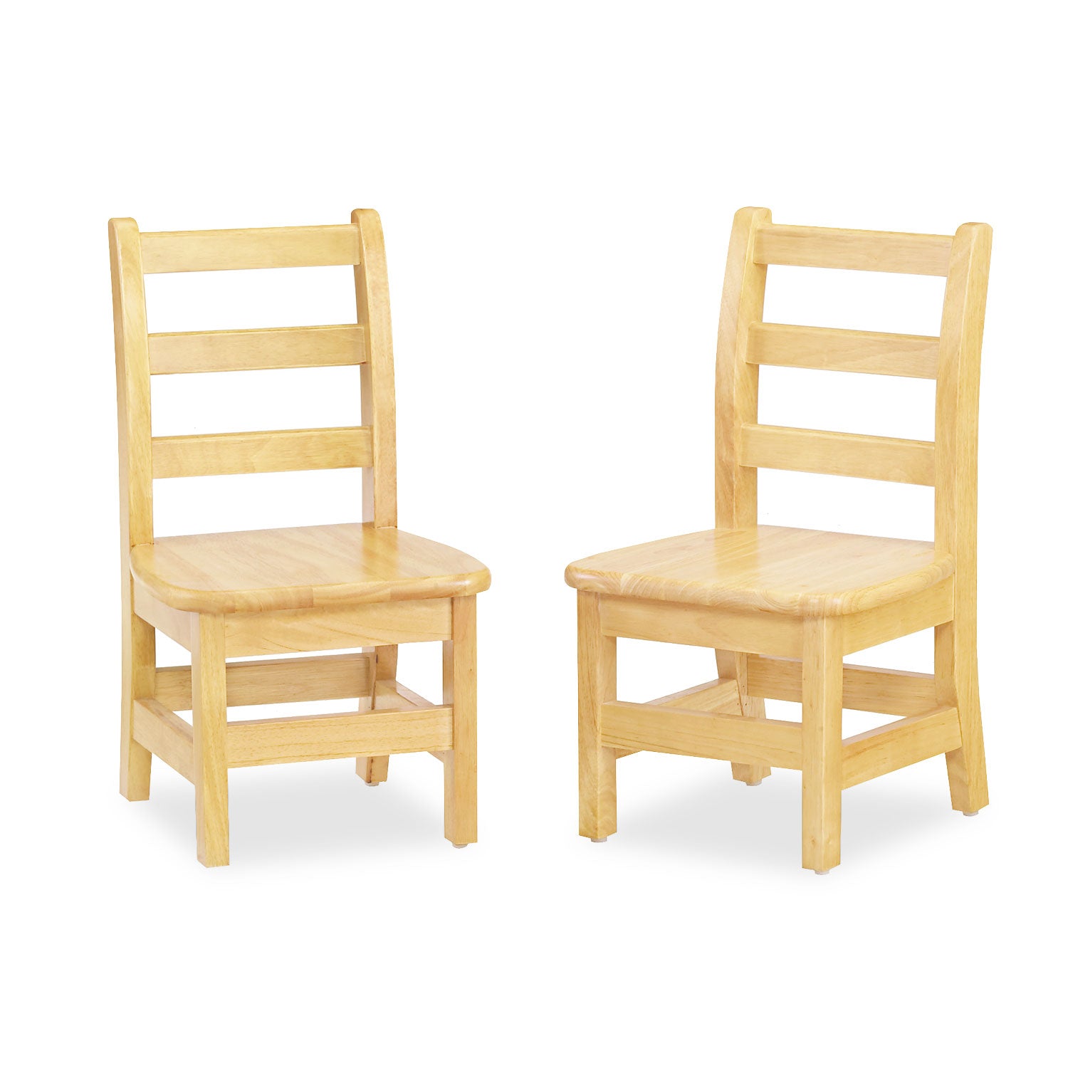 Jonti-Craft KYDZ Ladderback Chair, Maple, Solid Hardwood, 8" Seat Height, Beige, 2 per Carton