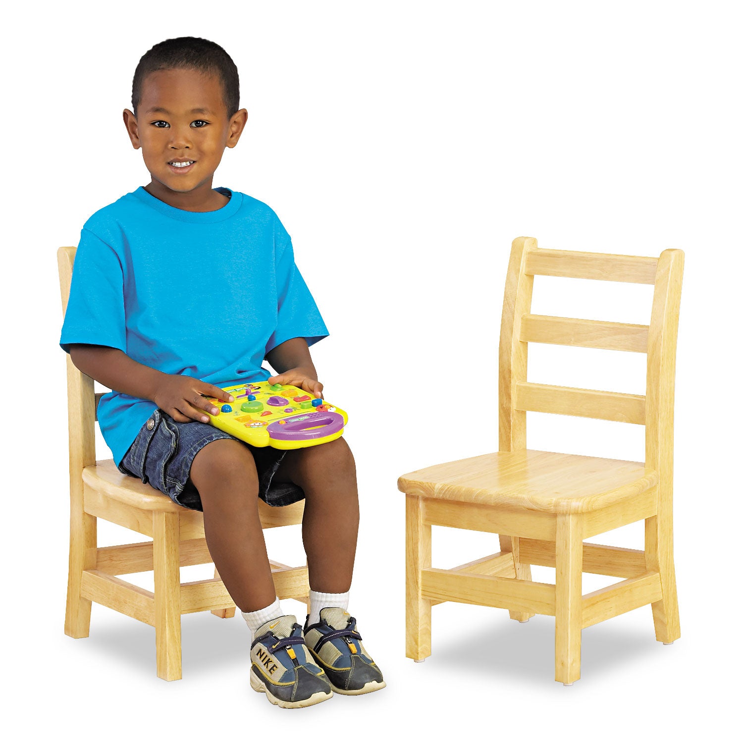 Jonti-Craft KYDZ Ladderback Chair, Maple, Solid Hardwood, 2 per Carton