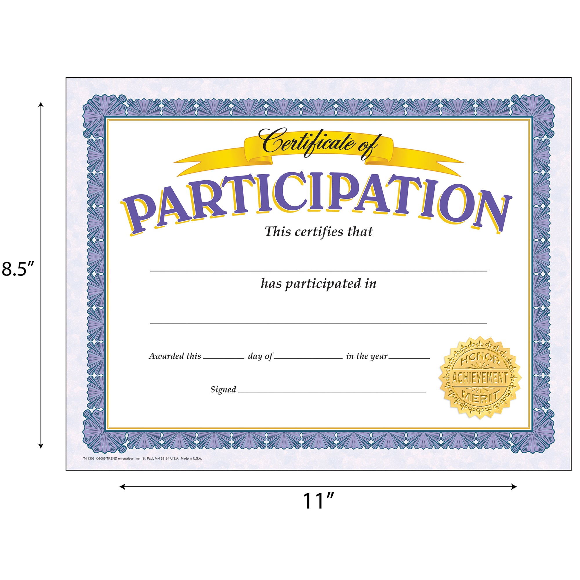 Certificate of Participation Classic Certificates, 30 ct