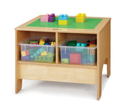 Jonti-Craft® KYDZ Building Table - Preschool Brick Compatible - with Clear Tubs