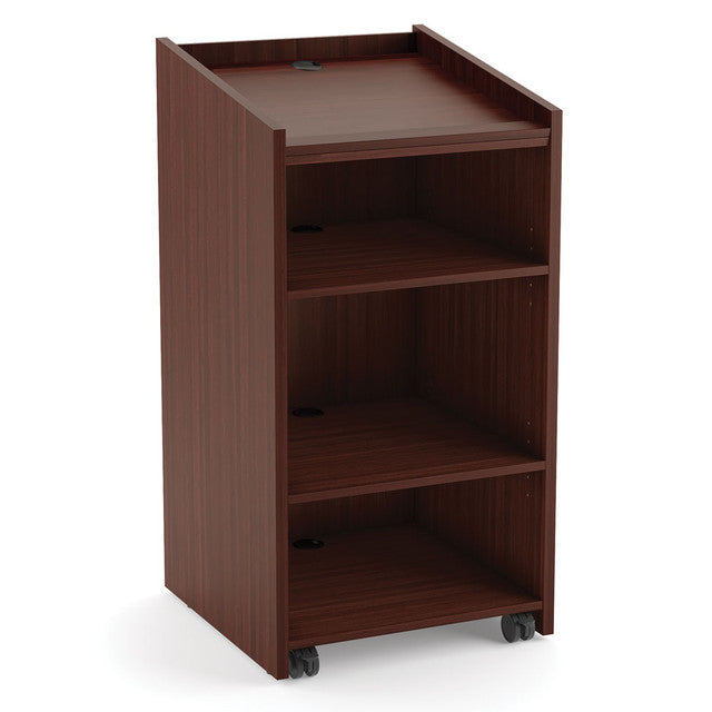 OfficeSource Conference/Multi-Purpose Mobile Lectern - Mahogany
