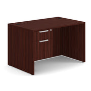 OfficeSource OS Laminate Collection Single 3/4 Pedestal Desk - 48" x 30" - Mahogany
