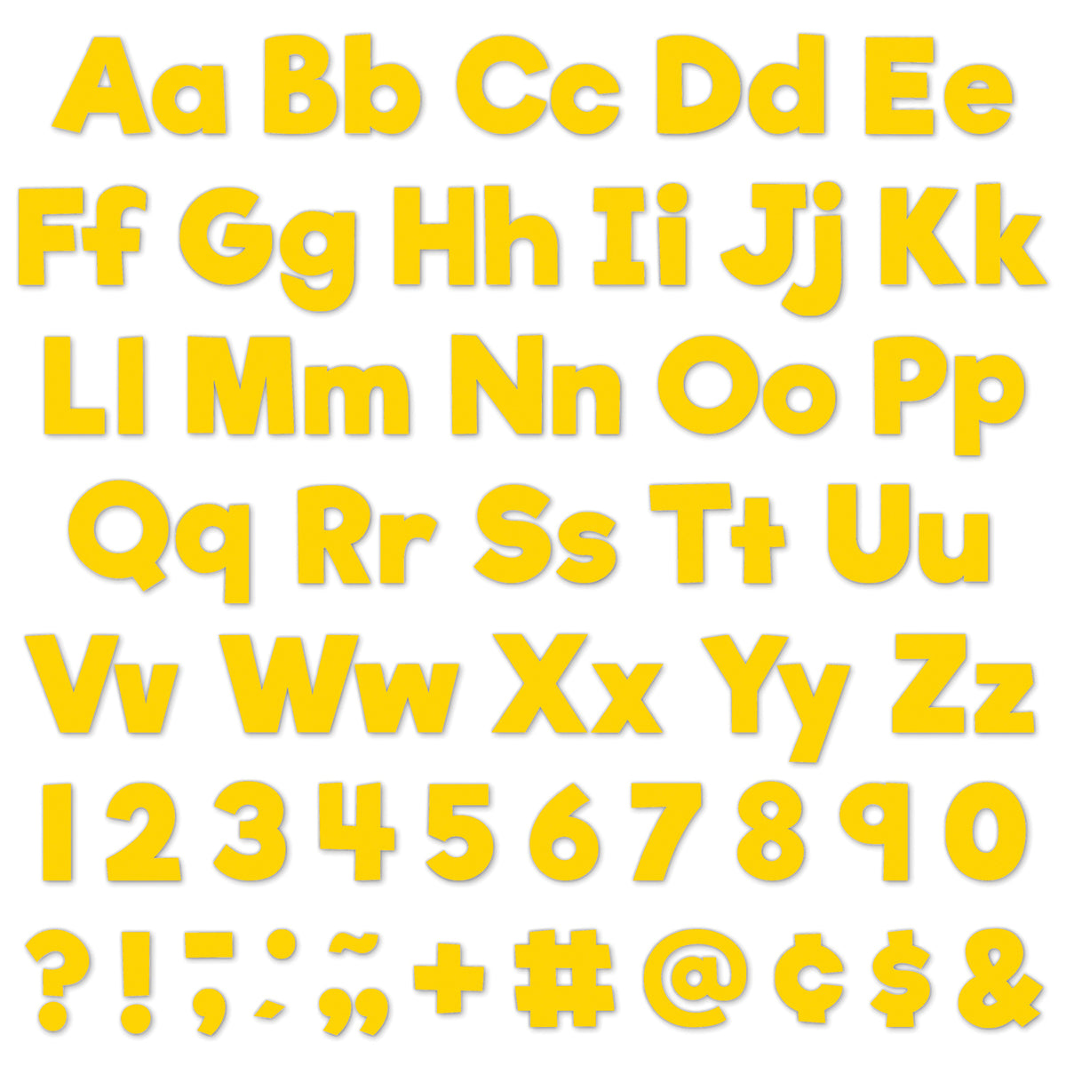 YLW GLD 4 EVERYDAY LETTERS COMBO PK