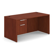 OfficeSource OS Laminate Collection Single 3/4 Pedestal Desk - 60" x 30" - Cherry