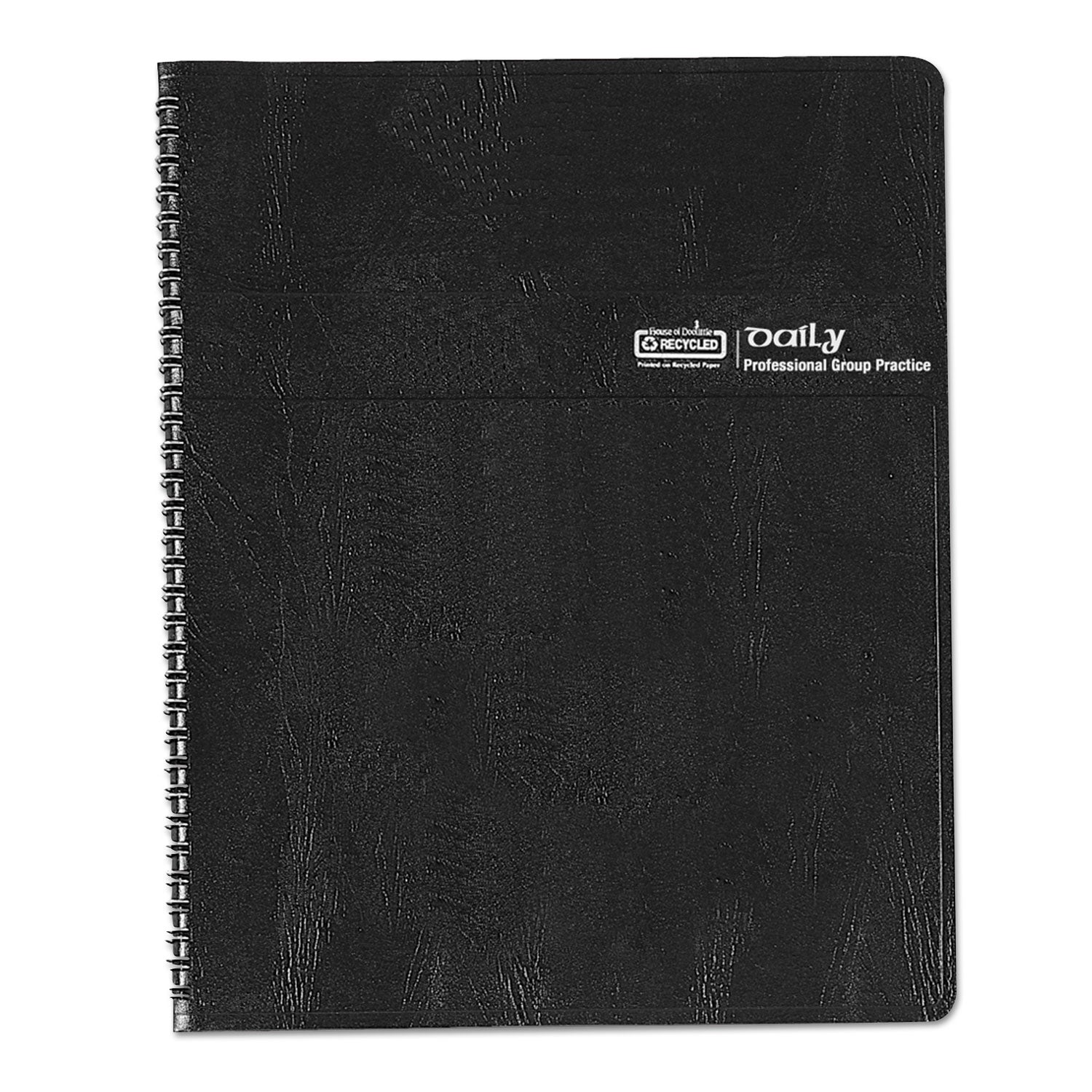 Julian Dates - Daily - 12 Month - January 2026 to December 2026 - 8:00 AM to 7:45 PM - Quarter-hourly - 1 Day Double Page Layout - 8" x 11" Sheet Size - Wire Bound - Paper, Leather - Black Cover - 2 / Set