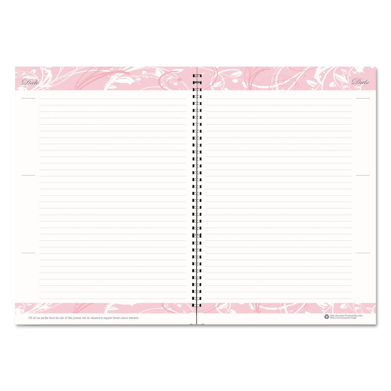 Julian Dates - Monthly - 12 Month - January 2026 to December 2026 - 1 Month Single Page Layout - 7" x 10" Sheet Size - 1.38" x 1.75" Block - Wire Bound - Pink - Hardboard - Laminated - 1 Each