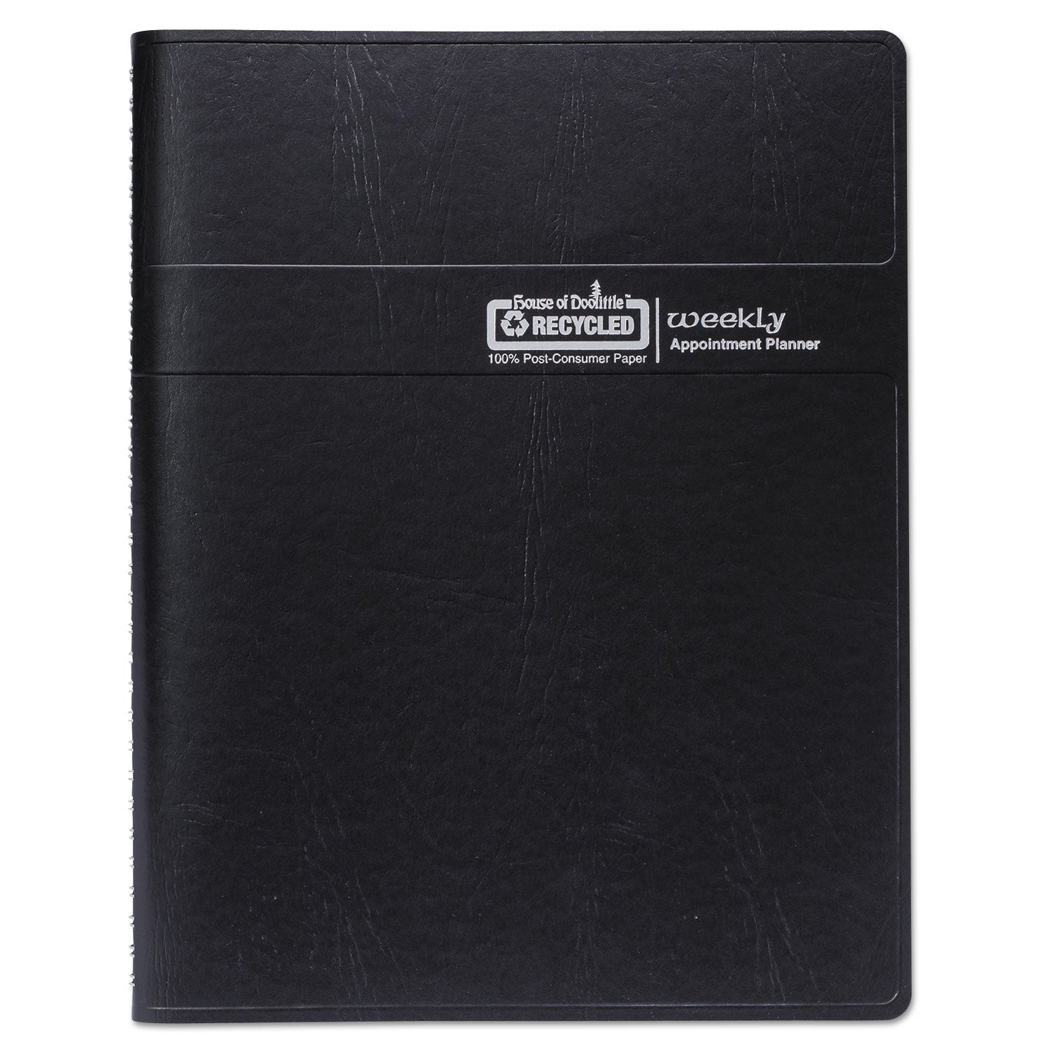 Julian Dates - Weekly - 12 Month - January 2026 to December 2026 - 8:00 AM to 5:00 PM - Half-hourly - 1 Week Double Page Layout - 5" x 8" Sheet Size - Wire Bound - Paper, Simulated Leather - Black Cover - Phone Directory, Notes Area - 1 Each