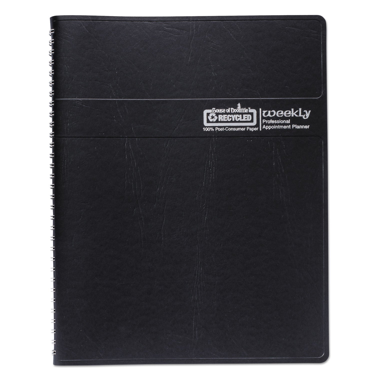 Julian Dates - Weekly - January 2026 to December 2026 - 7:00 AM to 8:45 PM - Quarter-hourly - 1 Week Double Page Layout - 8 1/2" x 11" Sheet Size - Simulated Leather - Black Cover - 1 Each