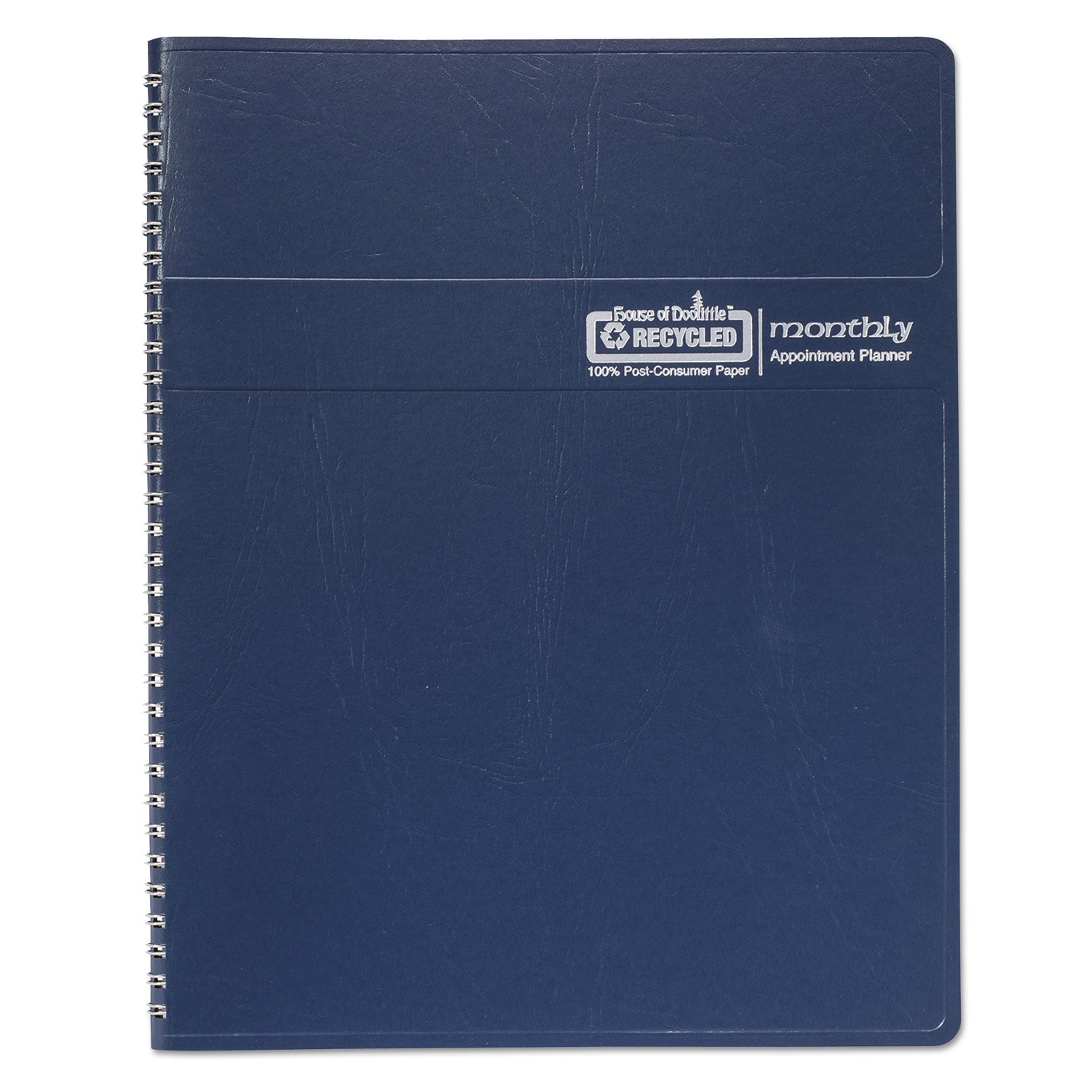 Julian Dates - Monthly - December 2025 to January 2027 - 1 Month Double Page Layout - 8 1/2" x 11" Sheet Size - 2.12" x 1.87" Block - Simulated Leather - Blue Cover - 1 Each