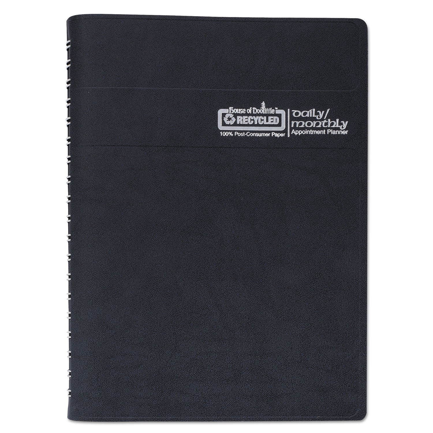 Julian Dates - Daily, Monthly - 12 Month - January 2026 to December 2026 - Hourly - 1 Day Single Page Layout - 1 Month Double Page Layout - 7" x 10" Sheet Size - Wire Bound - Leather, Paper - Blue Cover - 1 Each