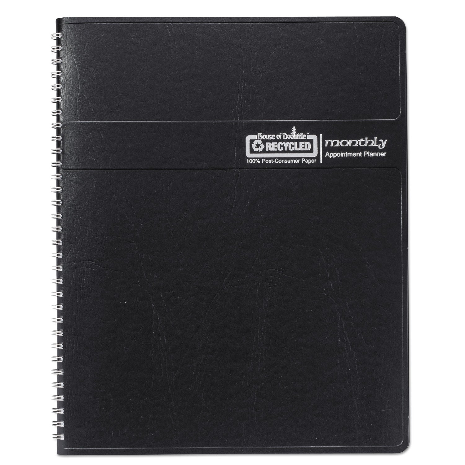 Julian Dates - Monthly - 14 Month - December 2024 to January 2026 - 1 Month Double Page Layout - 6 7/8" x 8 3/4" Sheet Size - 1.88" x 2.13" Block - Wire Bound - Simulated Leather - Black Cover - Reference Calendar - 1 Each