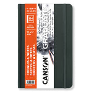 Graduate Sketch & Notes Art Book, Dark Gray, Hard Cover Binding, 92 Sheet, 5.5x8.5 inch, 1 Count