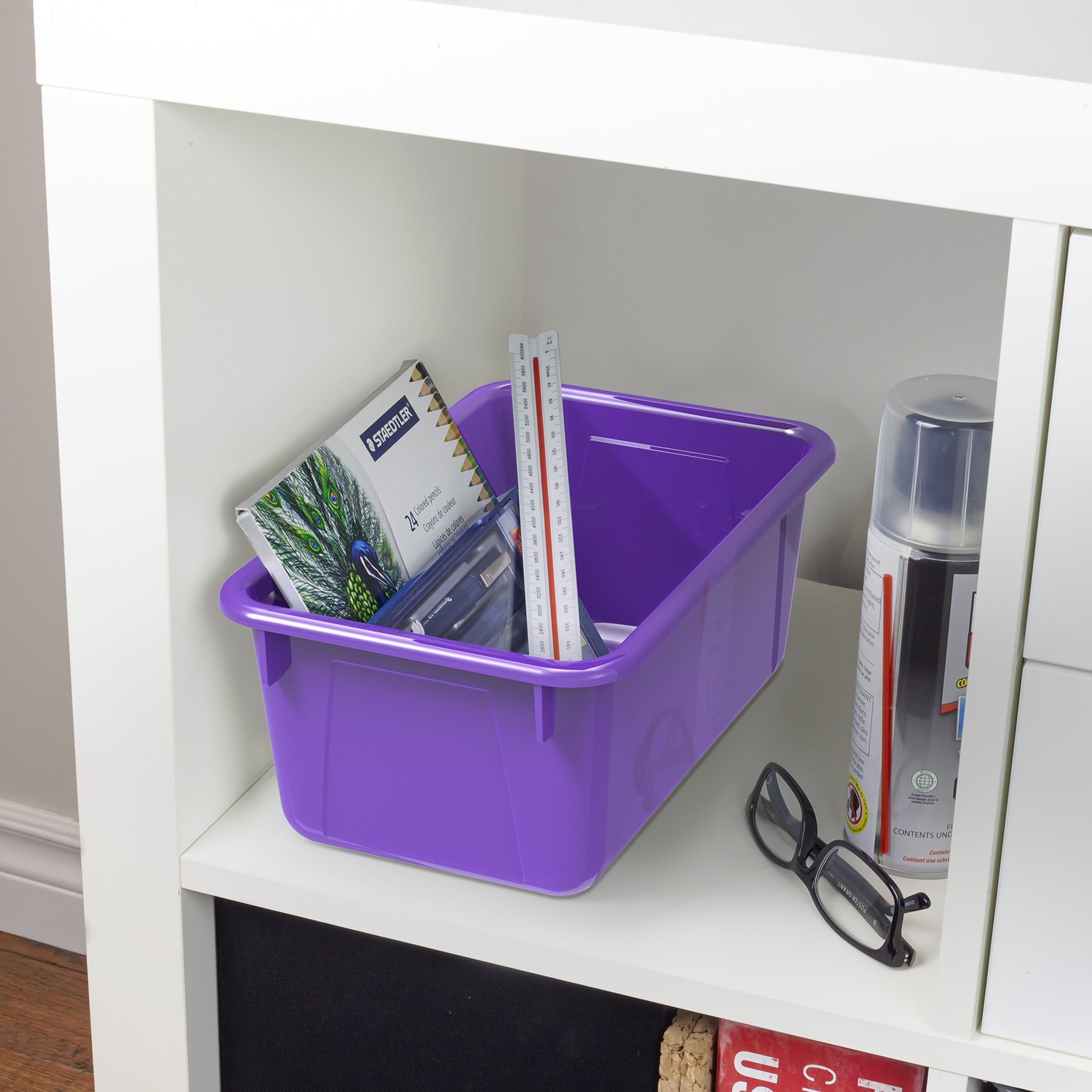 Small Cubby Bin, Purple