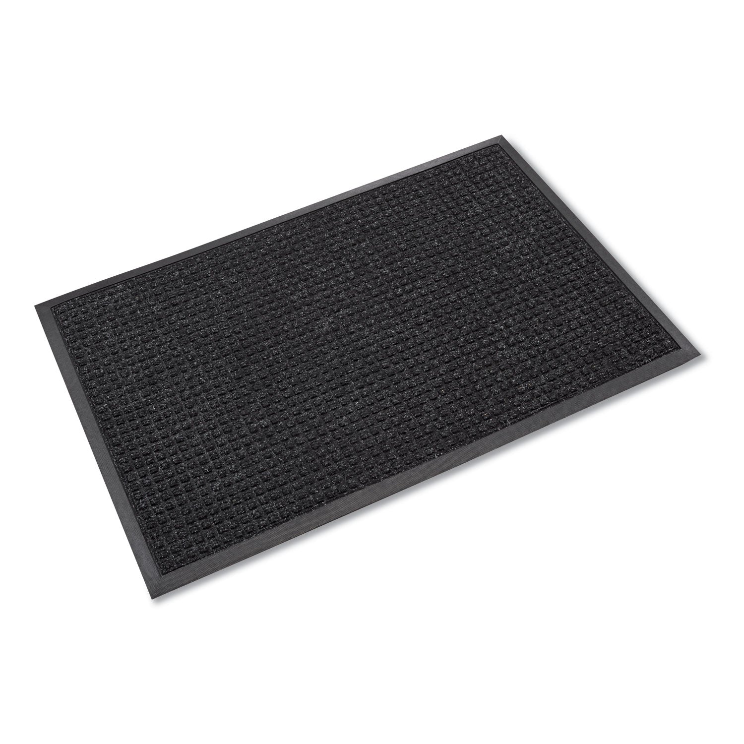 Floor - 68" Length x 45" Width x 0.375" Thickness - Rectangular - Rubber, Polypropylene - Charcoal - 1 Each