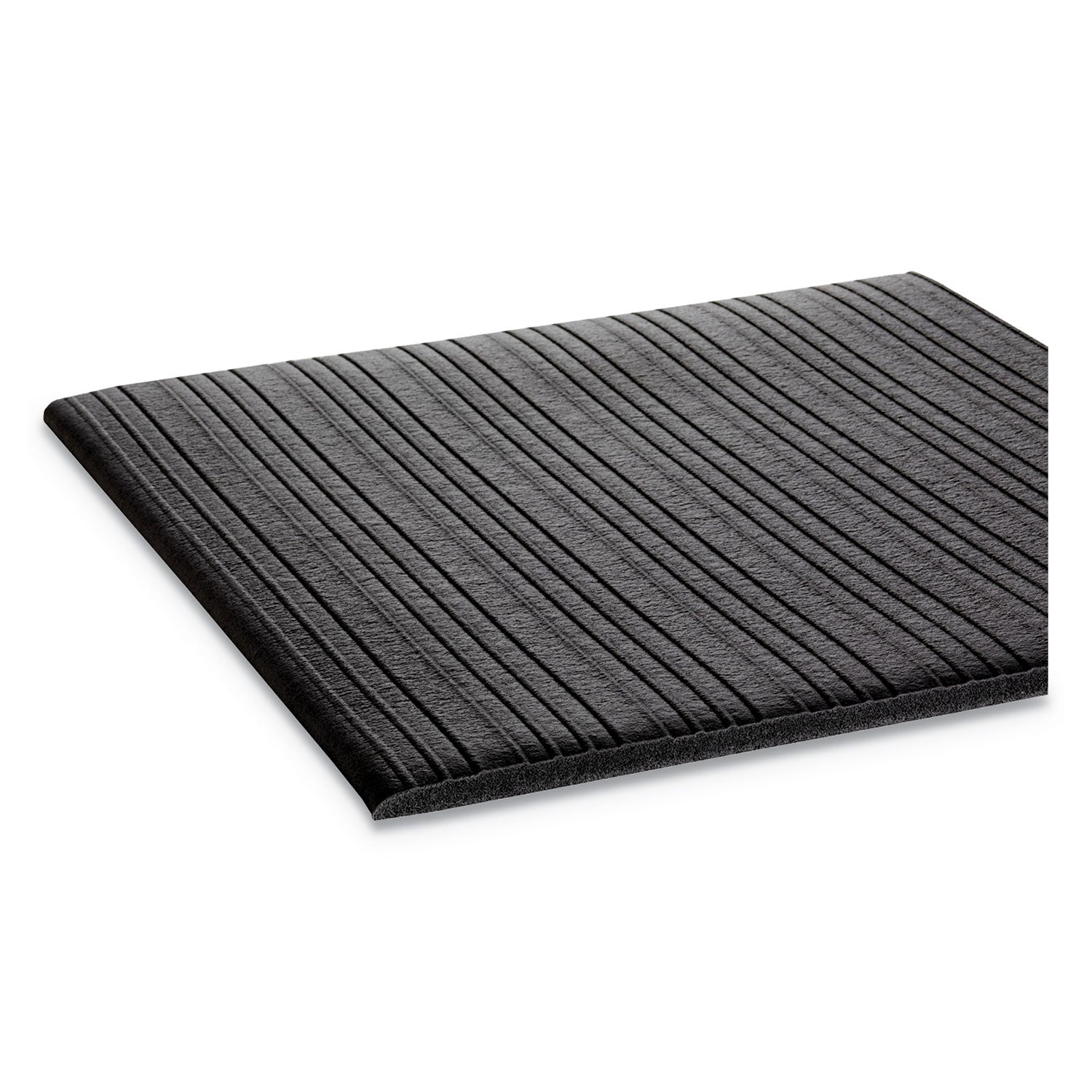 Ribbed Vinyl Anti-Fatigue Mat, 36 X 60, Black