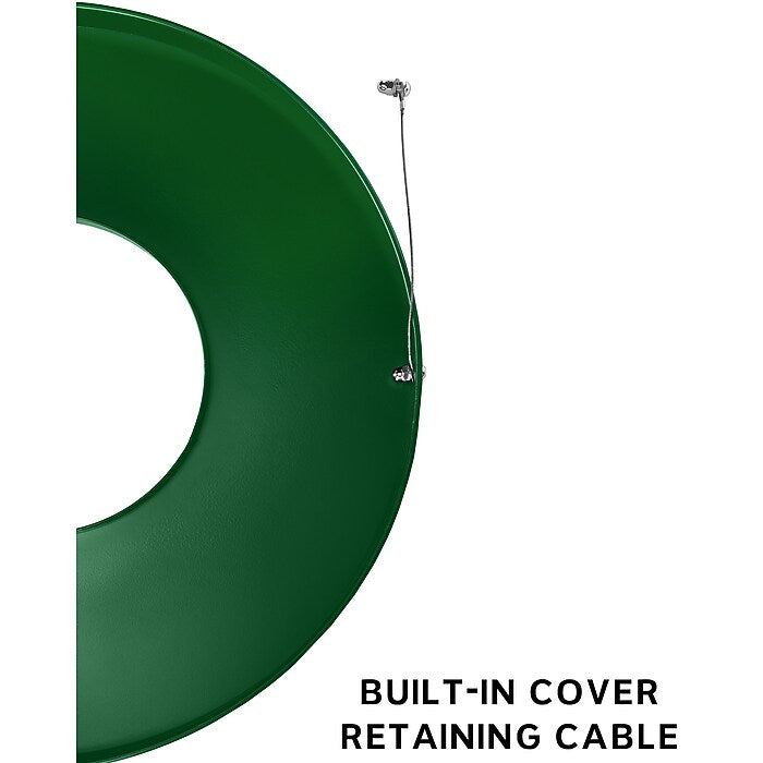 Alpine Industries Outdoor Metal Waste Receptacle - 38 Gallon Green