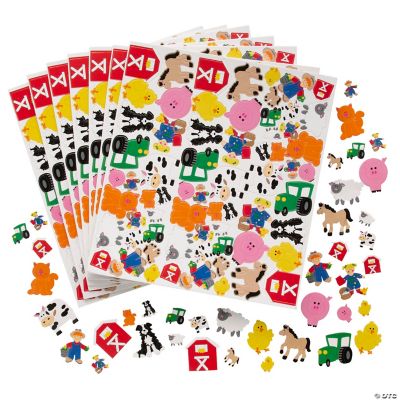 Fabulous Foam Adhesive Farm Shapes - 500 Pieces