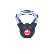 Chrome, Rubber Kettlebell 10Lb