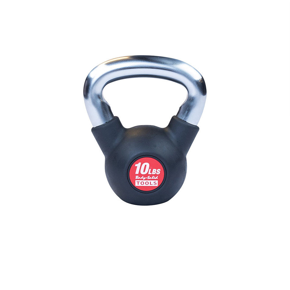 Chrome, Rubber Kettlebell 10Lb