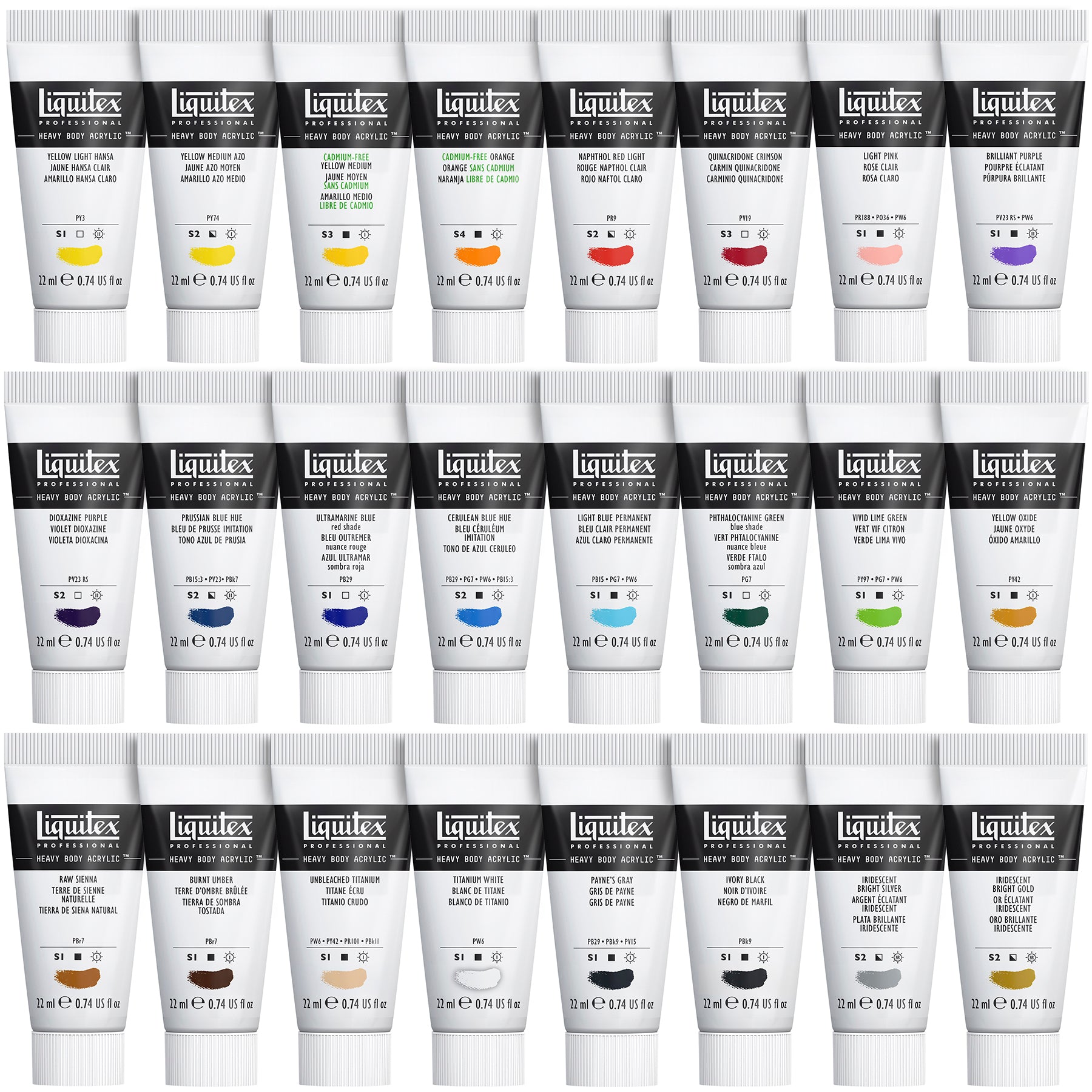 Heavy Body Color - 24 x 22ml Set
