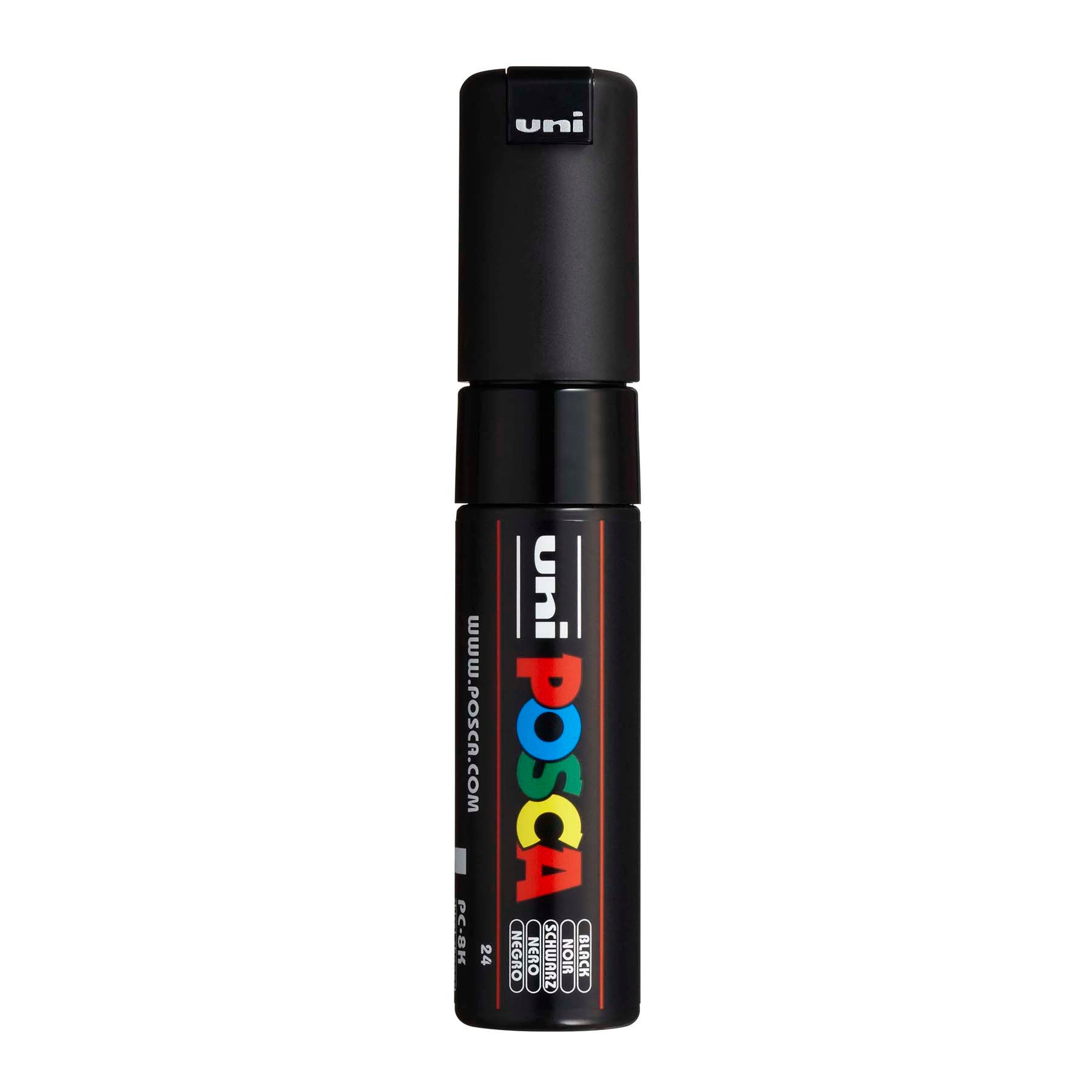 uni® POSCA PC-8K Water-Based Paint Markers, Broad Tip (8mm), Black