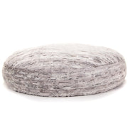 Jaxx 6 Foot Cocoon - 2-in-1 Convertible Bean Bag Bed & Large Bean Bag Chair for Adults, Premium Luxe Faux Fur - Silver Fox
