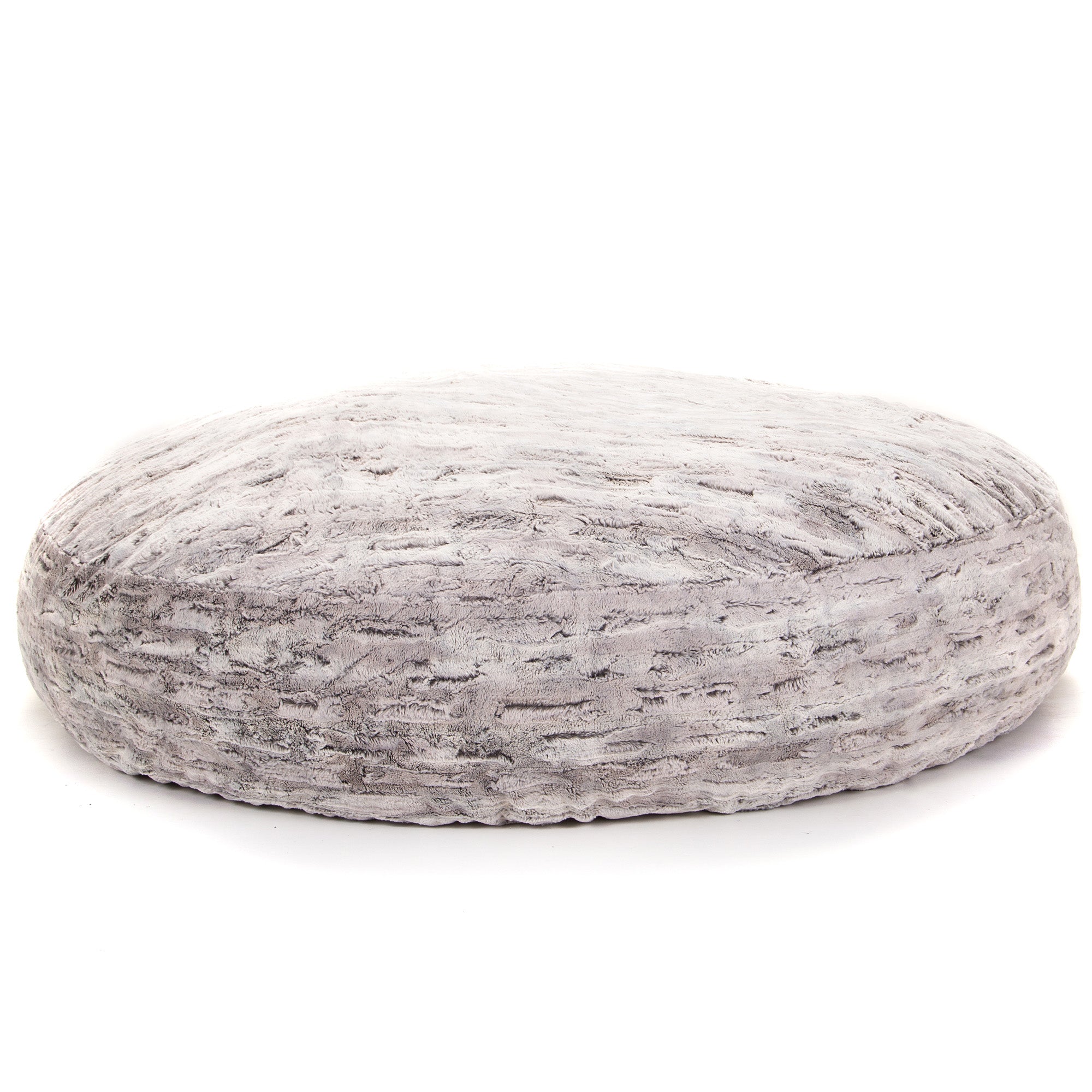 Jaxx 6 Foot Cocoon - 2-in-1 Convertible Bean Bag Bed & Large Bean Bag Chair for Adults, Premium Luxe Faux Fur - Silver Fox