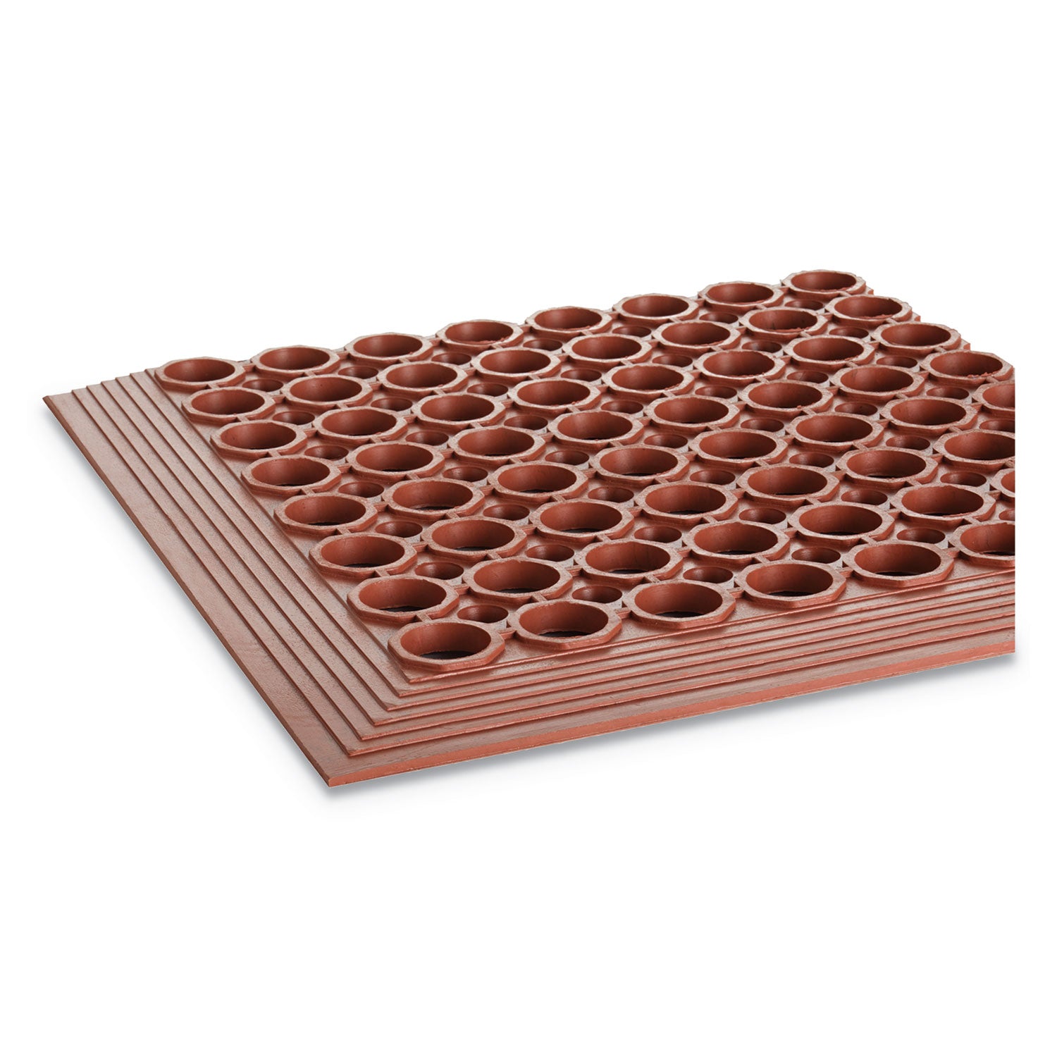 Safewalk-Light Heavy-Duty Anti-Fatigue Mat, Rubber, 36 X 60, Terra Cotta