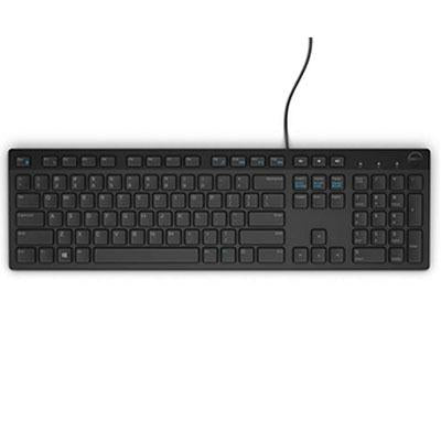 Dell - KB216-BK-US Multimedia Keyboard - Wired - USB - Black