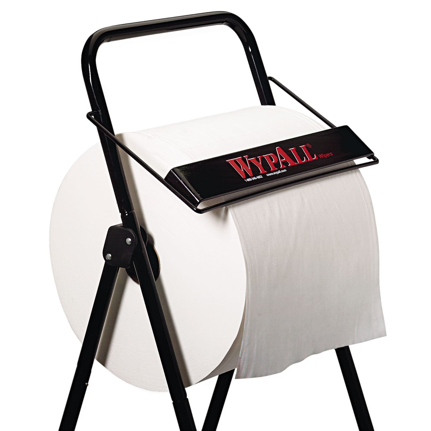 Roll Dispenser - 33" Height x 18.5" Width x 0.8" Depth - Black - Portable - 1 Each