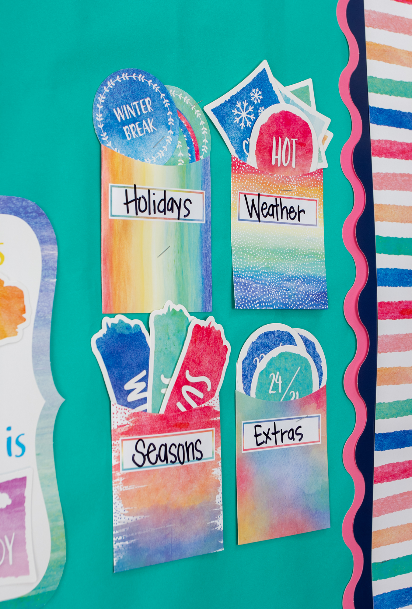 Watercolor Library Pockets - Multi-Pack
