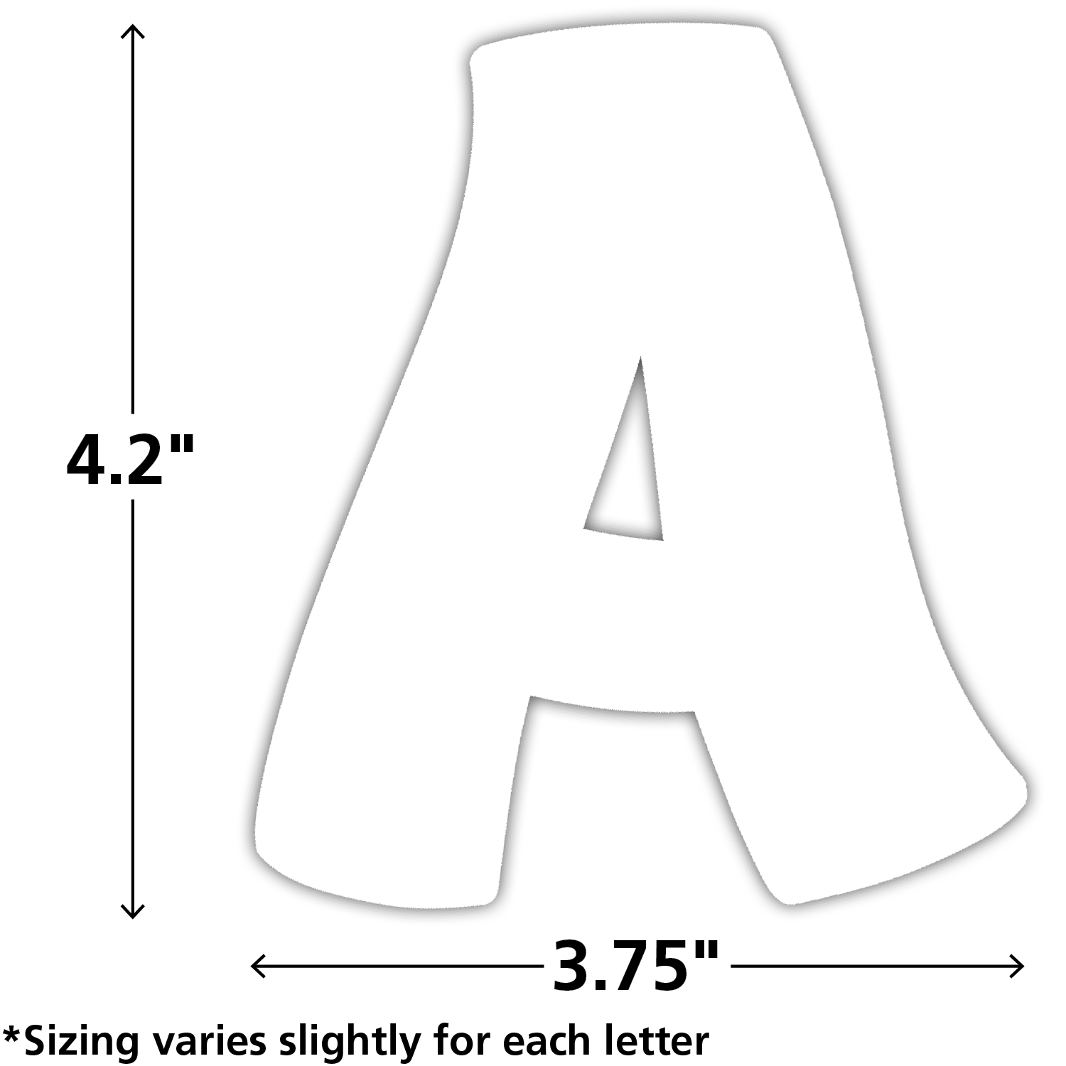 White Funtastic 4" Letters Combo Pack