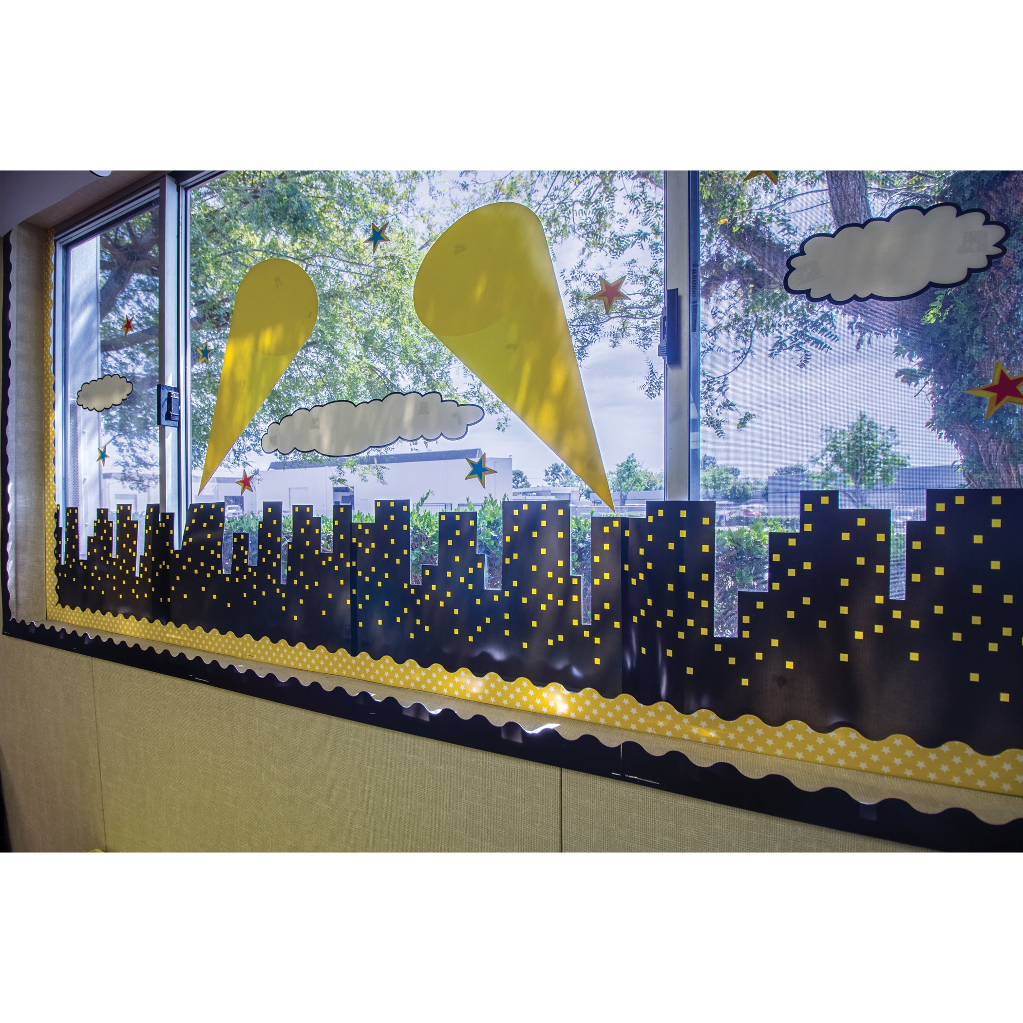 Superhero Cityscape Bulletin Board