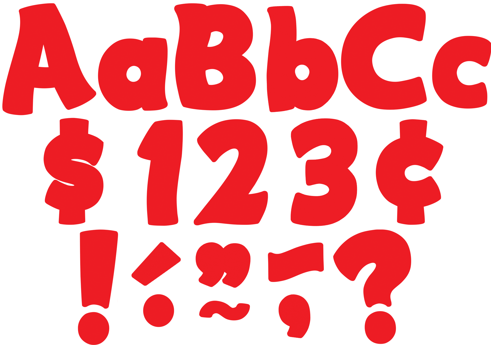 Red Funtastic 4" Letters Combo Pack