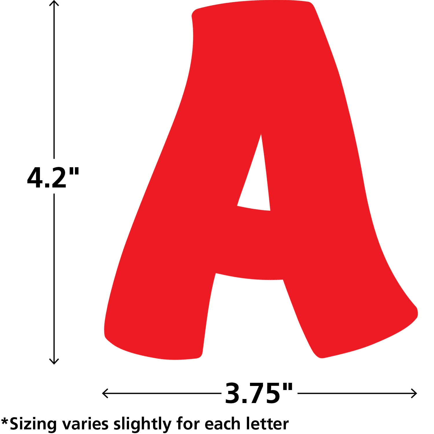 Red Funtastic 4" Letters Combo Pack