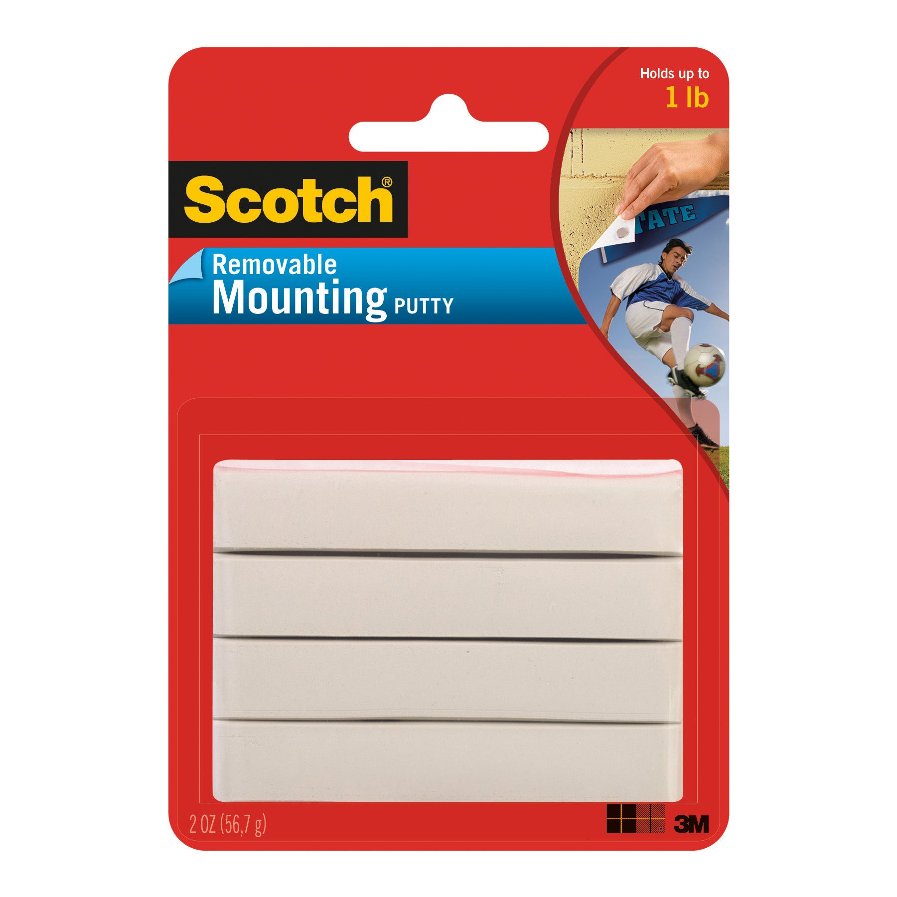 Mounting Putty, Removable 2 oz., White