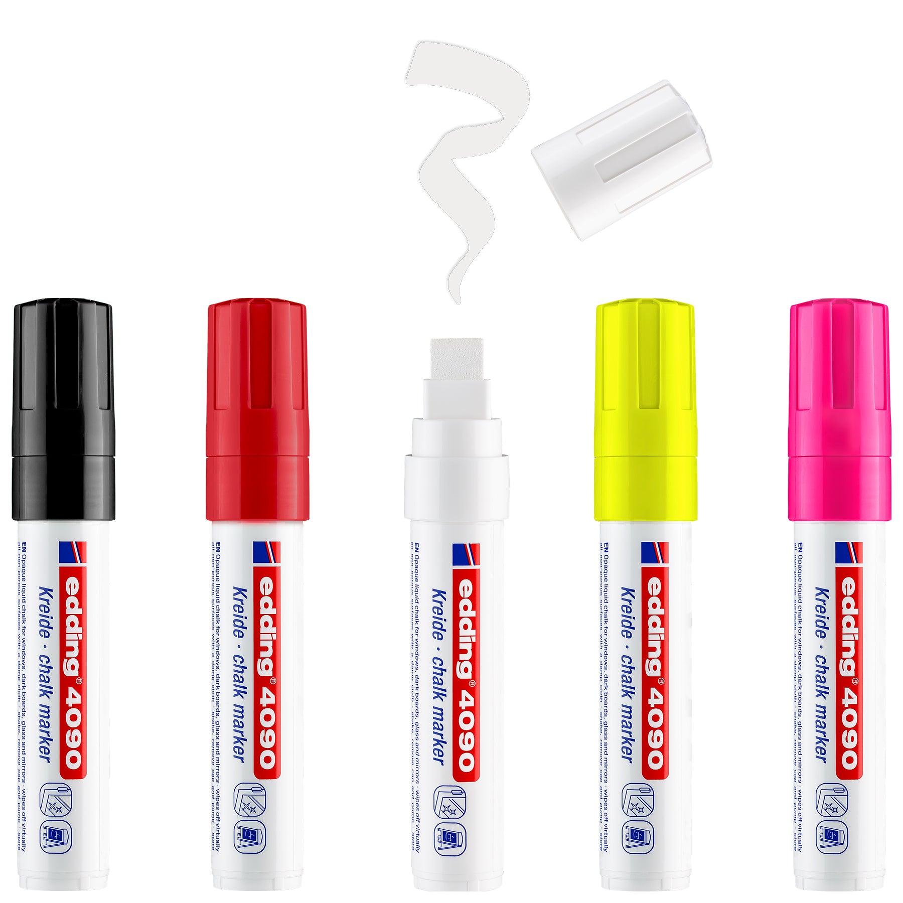 edding 4090 Chalk Marker - Box of 5 - Basic