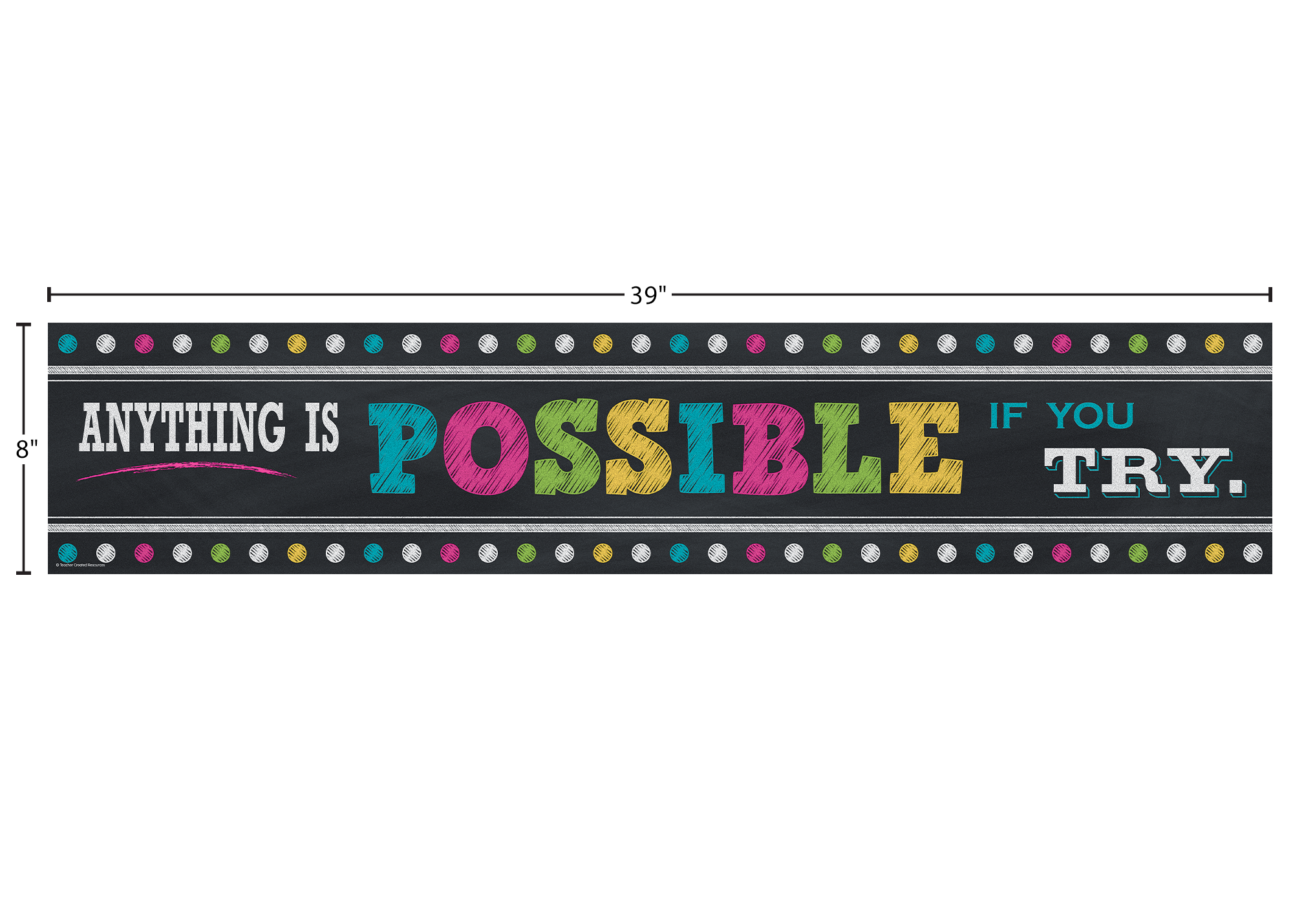 Chalkboard Brights Anything is Possible Banner