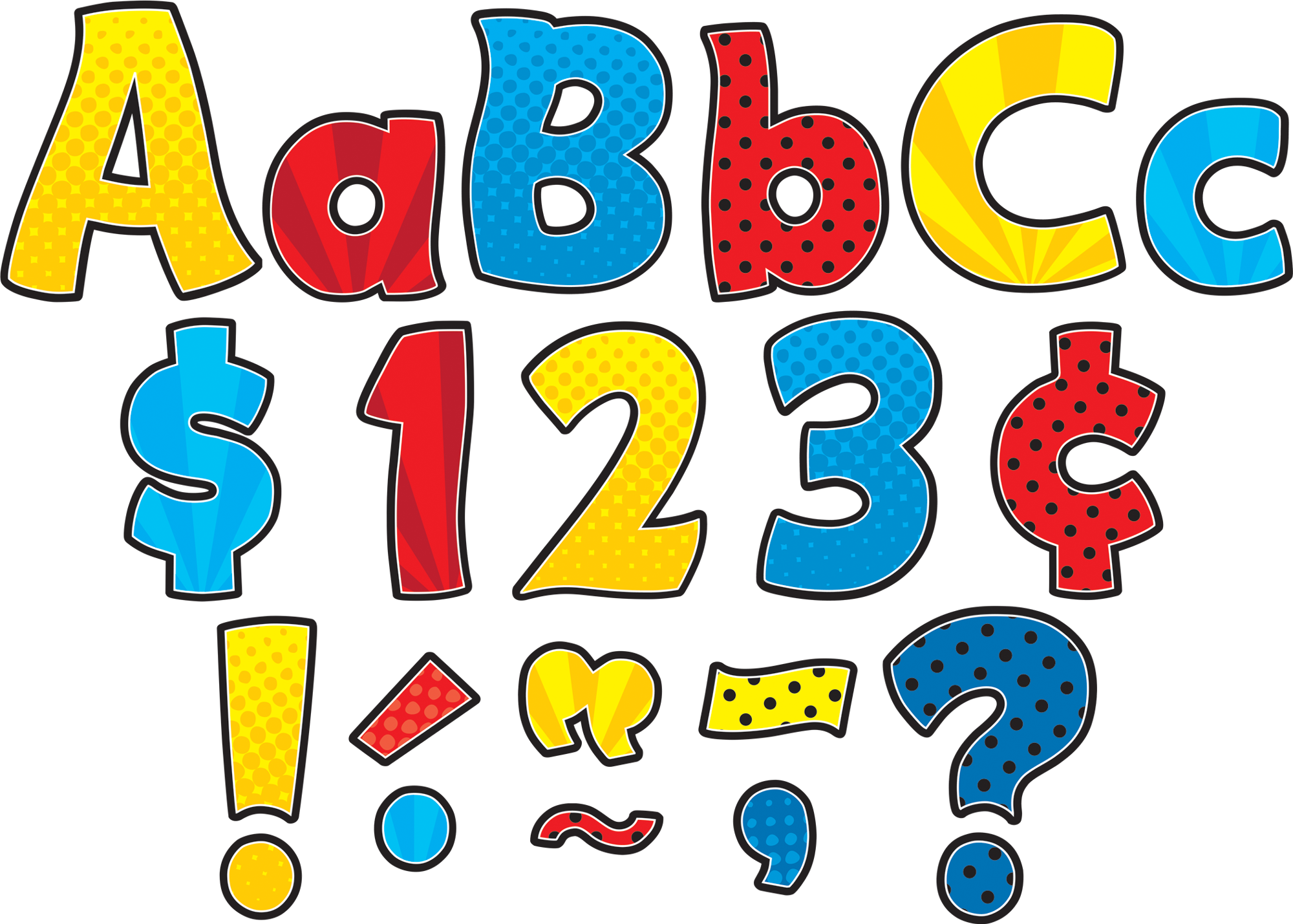 Superhero Funtastic 4" Letters Combo Pack