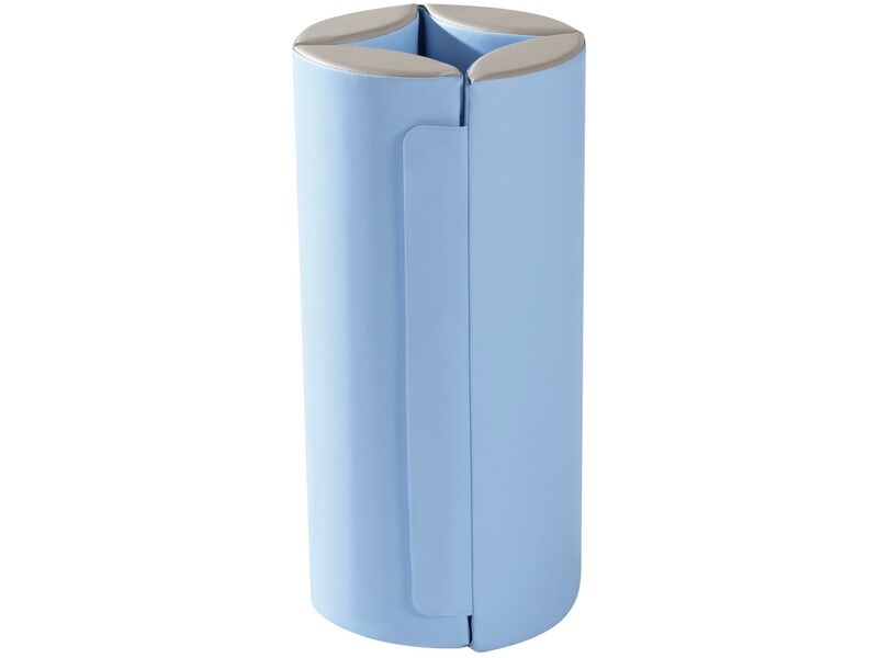 Anti-Shock Mobile Partition - Light Blue/Ivory, 31.5"H x 23.6"W x 3.1"Th