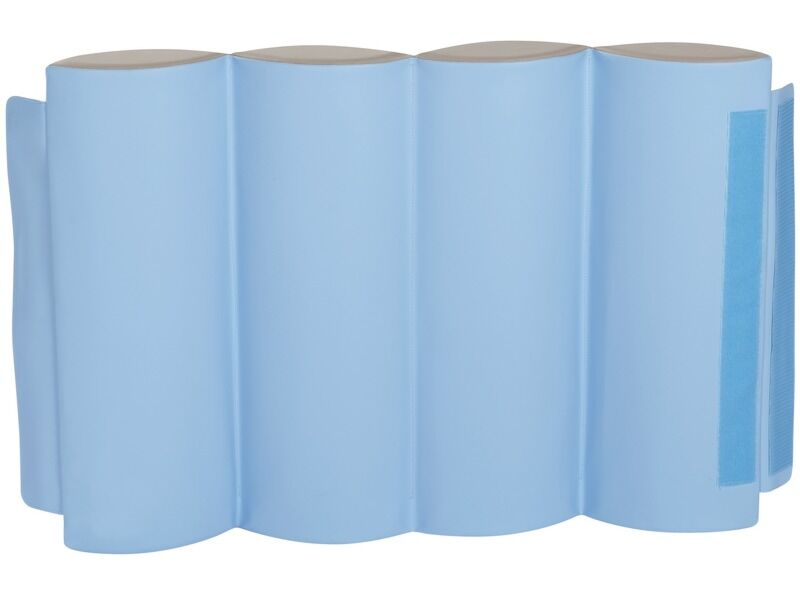 Anti-Shock Mobile Partition - Light Blue/Ivory, 31.5"H x 23.6"W x 3.1"Th