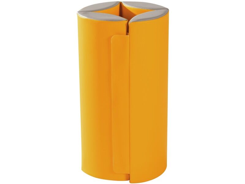 Anti-Shock Mobile Partition - Light Orange/Ivory, 31.5"H x 23.6"W x 3.1"Th