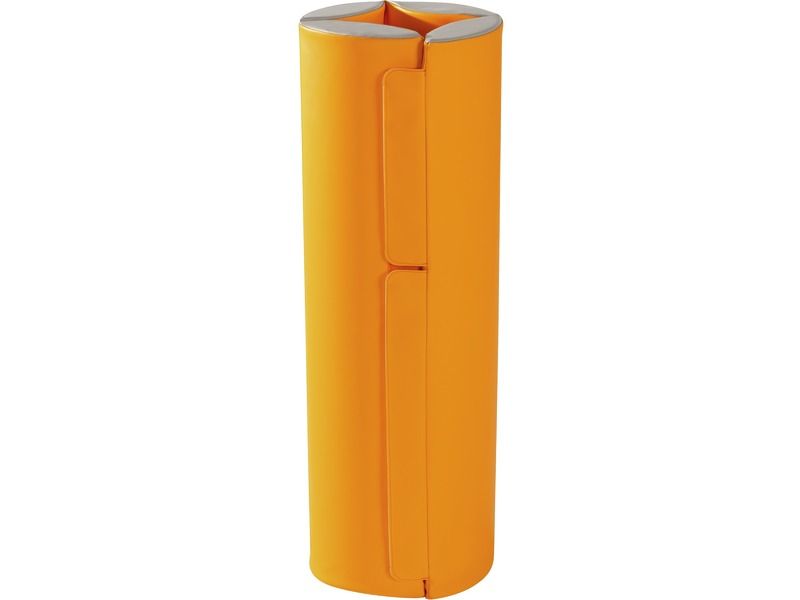 Anti-Shock Mobile Partition - Light Orange/Ivory, 31.5"H x 35.4"W x 3.1"Th