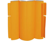 Anti-Shock Mobile Partition - Light Orange/Ivory, 31.5"H x 35.4"W x 3.1"Th